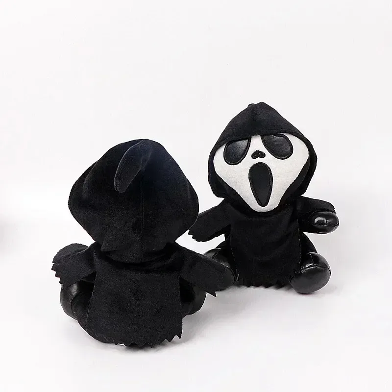 HOT--18cm Ghostface Plush Toy Death Figure Horror Doll Soft Stuffed Grimace  Halloween Toy Doll Halloween Decoration Doll Gifts
