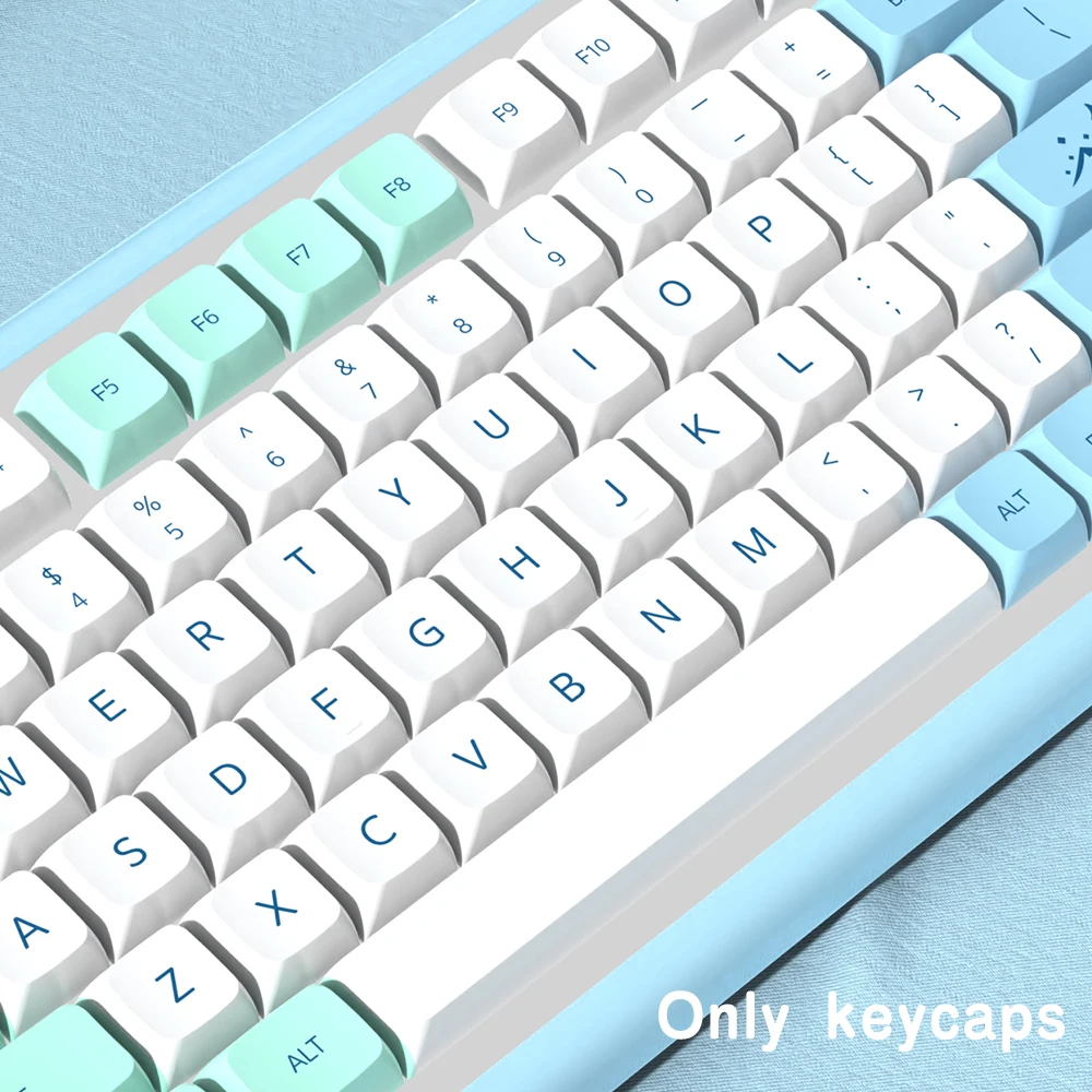 Iceberg Tema XDA Perfil PBT Keycaps, Espanhol, Coreano, Francês, Alemão, Português, Russo, Japonês, Teclado Mecânico