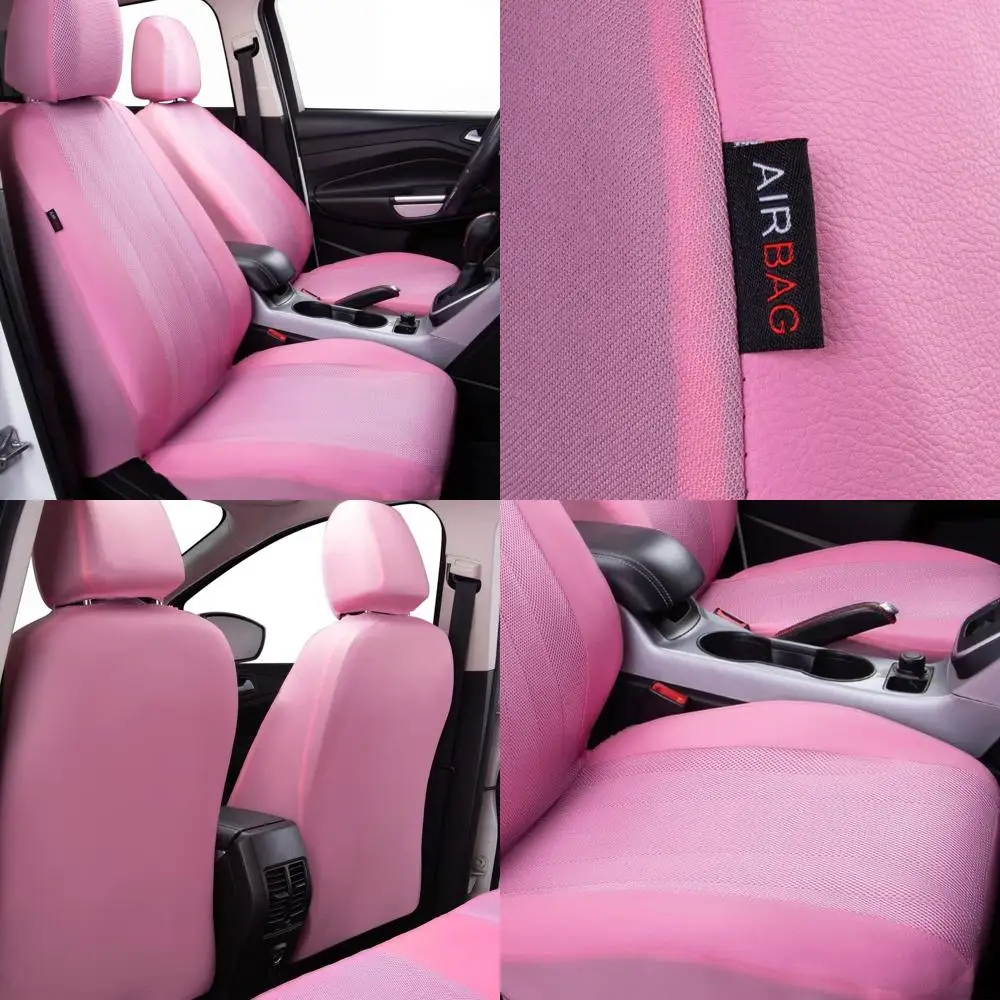 

Набор чехлов на автомобильные сиденья Airmesh Breathable Fashion Easy Bench Split Protectors Sport Fashion (розовый и розовый, полный комплект — низкая спинка)