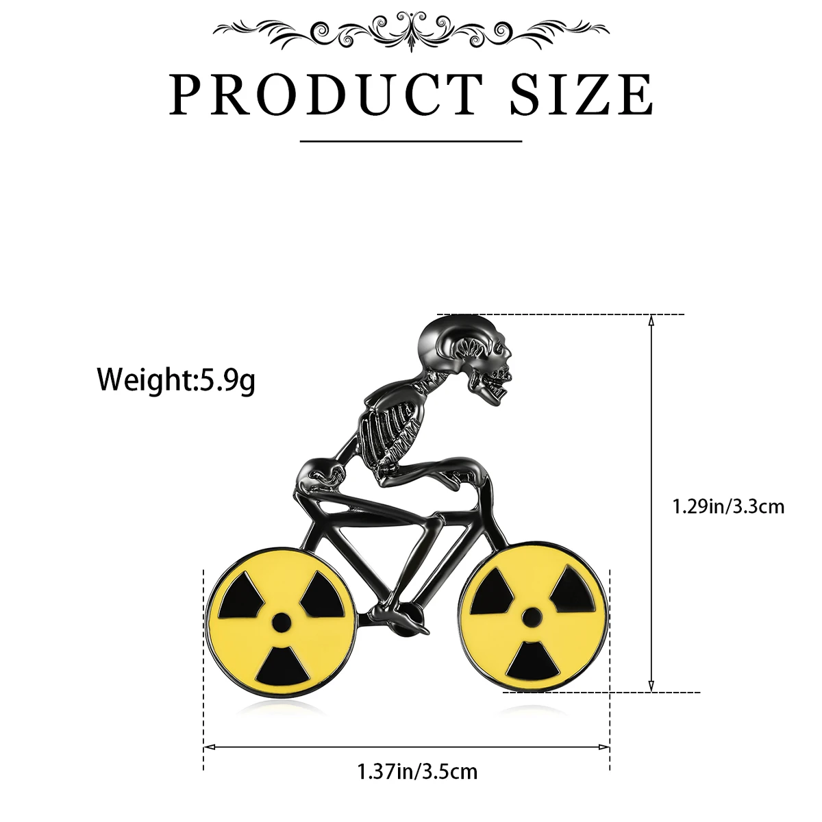 Harong Radiology Skull Enamel Pins Radiation Brooch Funny Medico Lapel Lanyard Bag Coat Accessories Gift for Doctors Student