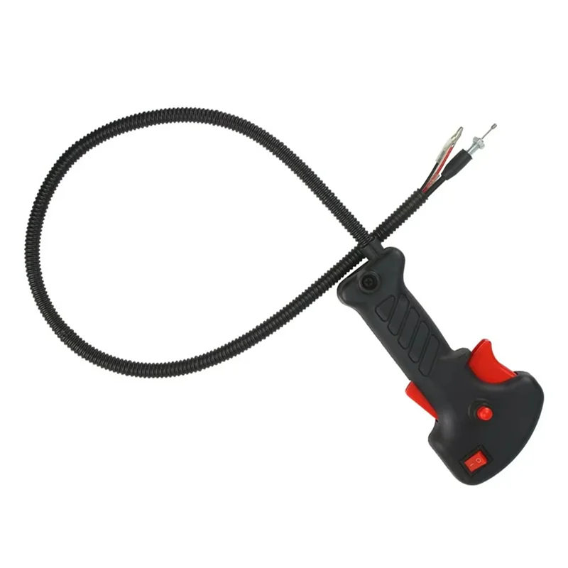 ABUL-1 pz 80 cm di lunghezza 19 mm di diametro tubi arancione trimmer decespugliatore con interruttore a maniglia cavo di attivazione dell'acceleratore