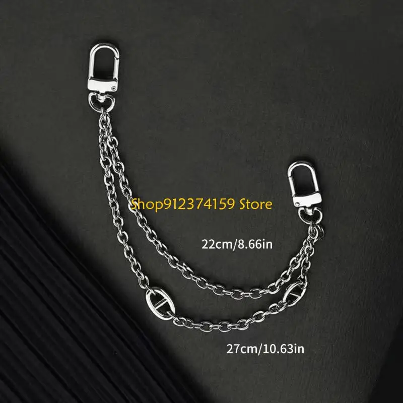 

G5AE Purse Chain Strap Retro Bag Chain Double Layers Bag Chain Strap Decoration Bag Accessories Charms for Shoulder Bag