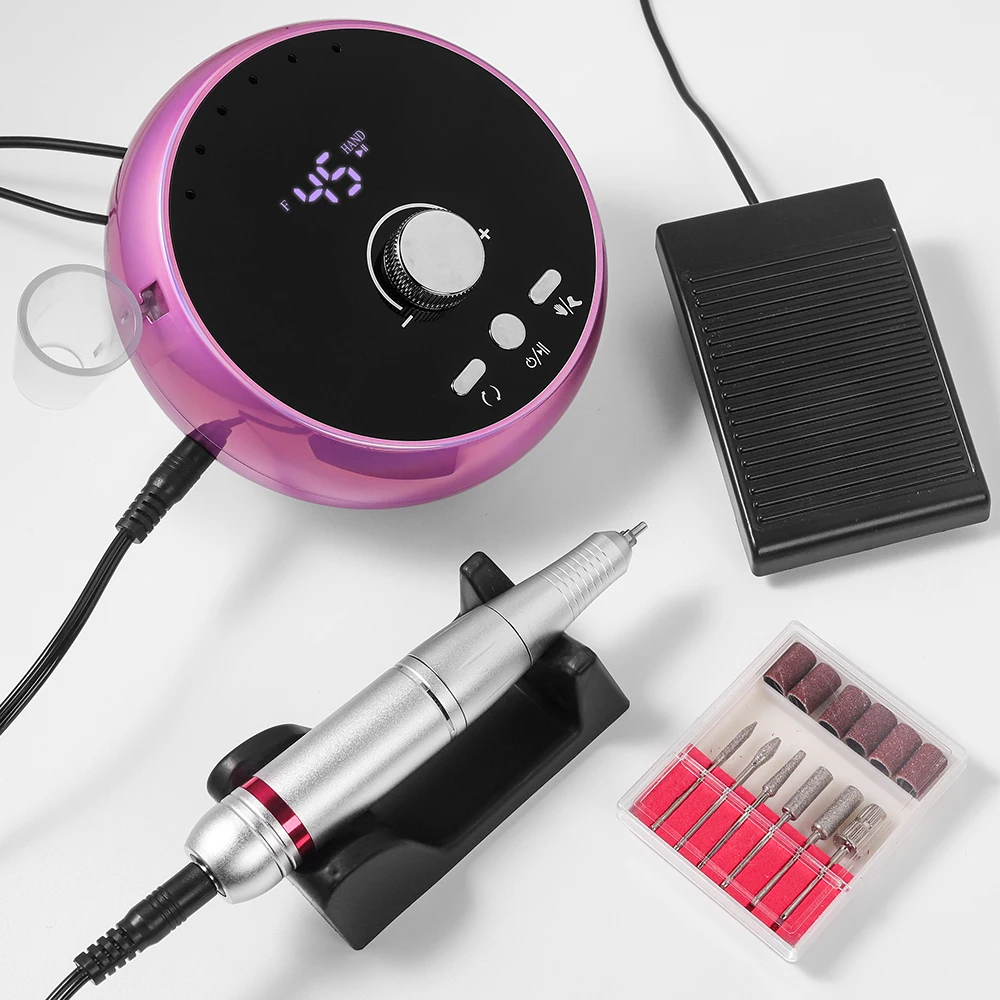 Nieuwe 45000 RPM Professionele Elektrische Nagelboor Manicure Machine Geluidsarme Nagels Schuurmachine Set Nagelsalon Polijstmachine Apparatuur Gereedschappen