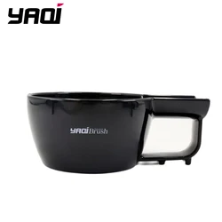 Yaqi High Quality Black Color Plastic Shaving Bowl For Men Shaving Brush