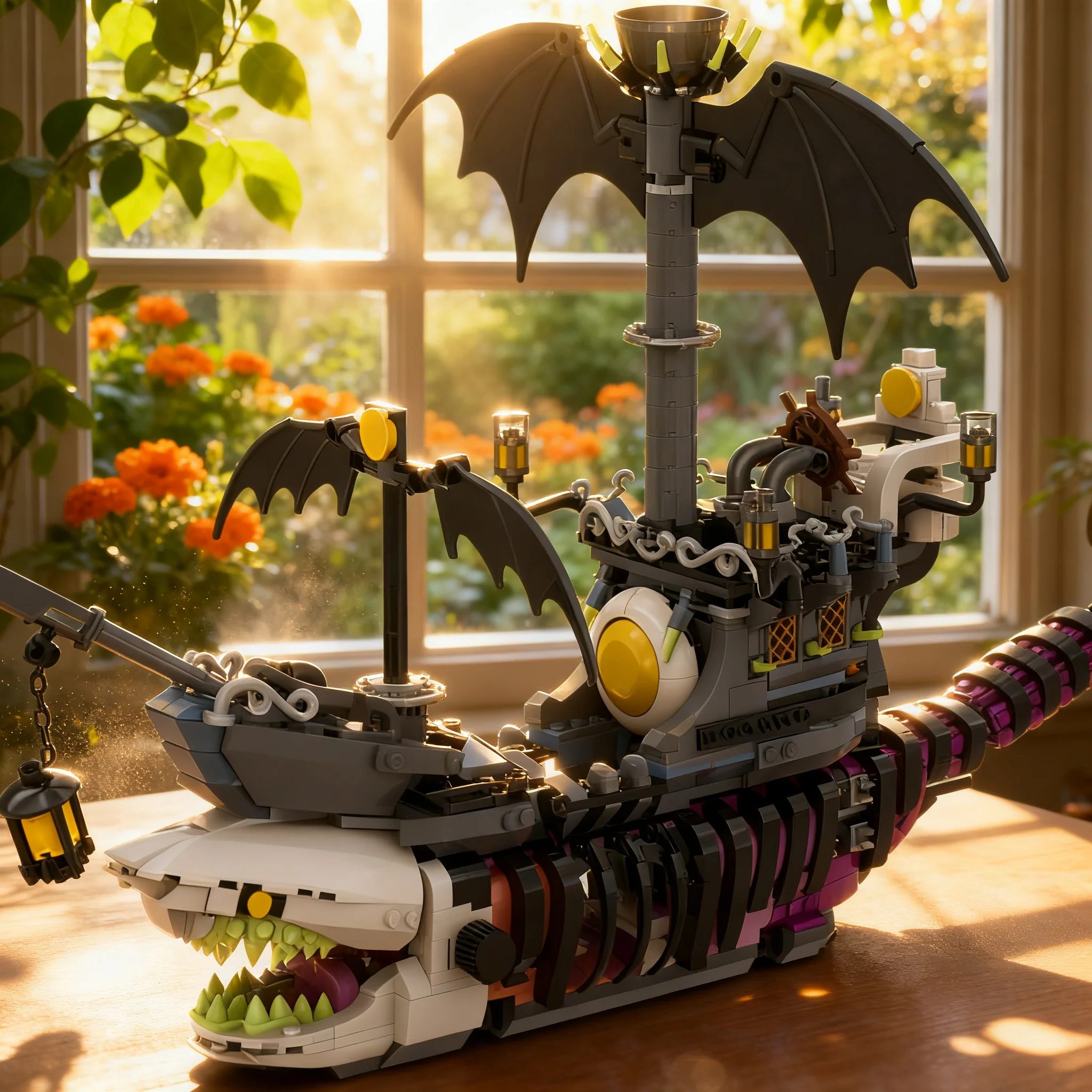 1165pcs MOC Nightmare Shark Ship Custom Sails DREAMZzz Model Building Blocks Construction Christmas Gift Toy Birthday DIY Brick