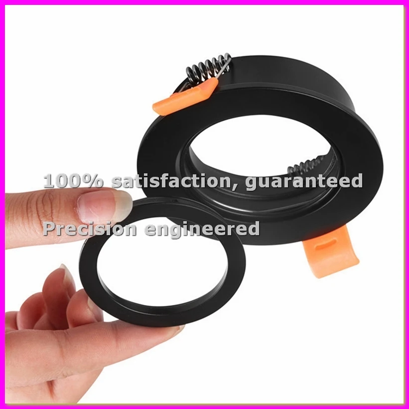 High Quality Black Aluminum Round GU10 Adjustable Spot Light Fixture LED Downlight Ceiling Spot Light Frame-AD23