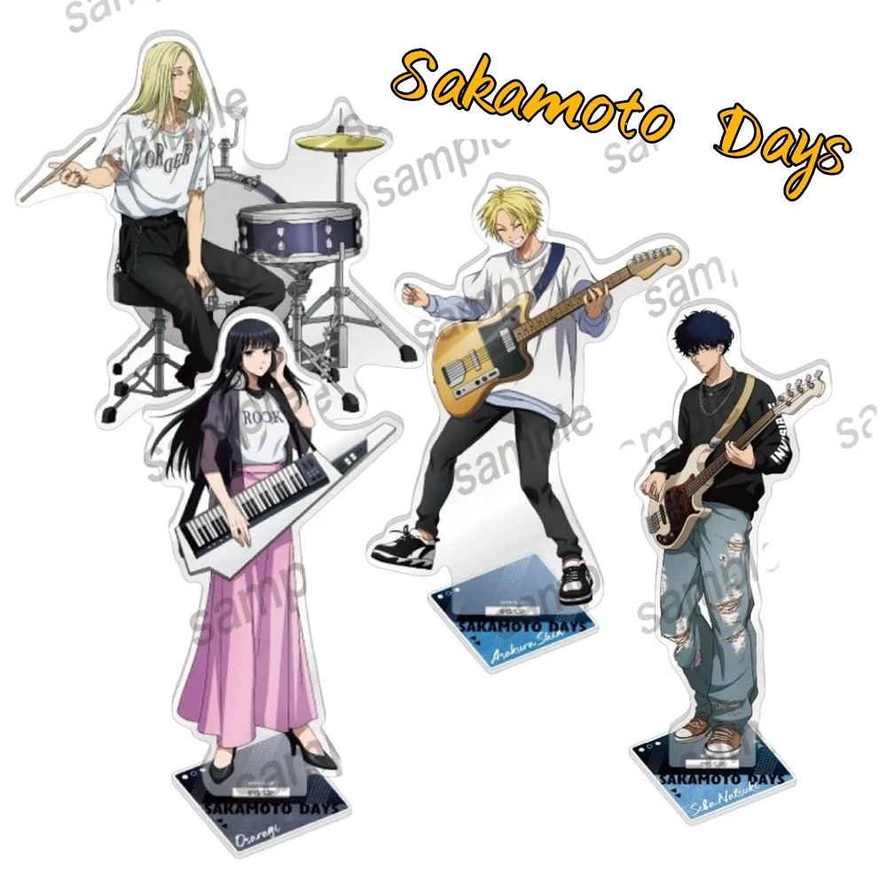 Sakamoto Days Anime Character Rion Akao Shishibana Acrylic Stand Desktop Decor Natsuki Shiozu Collectible Gift Key Chains