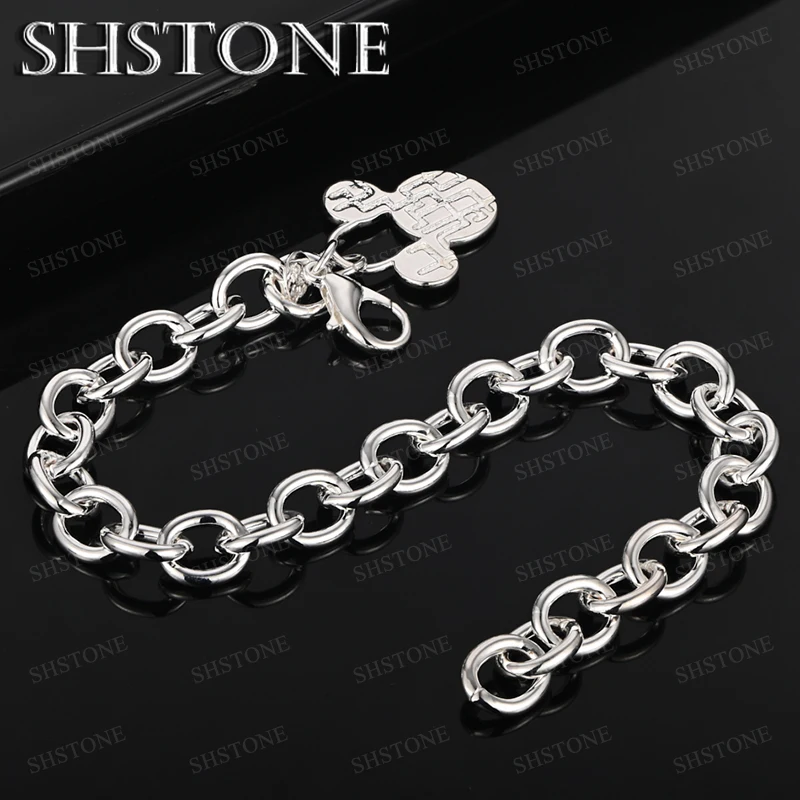 

Fashion Trend 925 Sterling Silver Bracelet Birthday Party Wedding Accessories Women Valentine's Day Gift Men Silver Jewelry