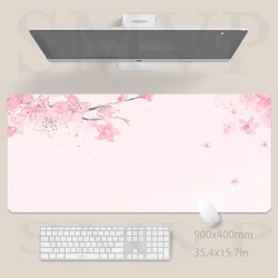 Pink Sakura Mousepad Office Desk Mat Big Gaming Mouse Pad XXL Mouse Mat Large Keyboard Mat Desk Pad For Computer