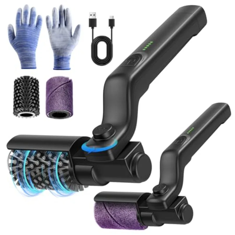 

Electric Grill Brush Rechargeable 3 Powerful Speed BBQ Grill Brush for Outdoor Grill 180° Adjustable Stainless Steel Rotary Bru