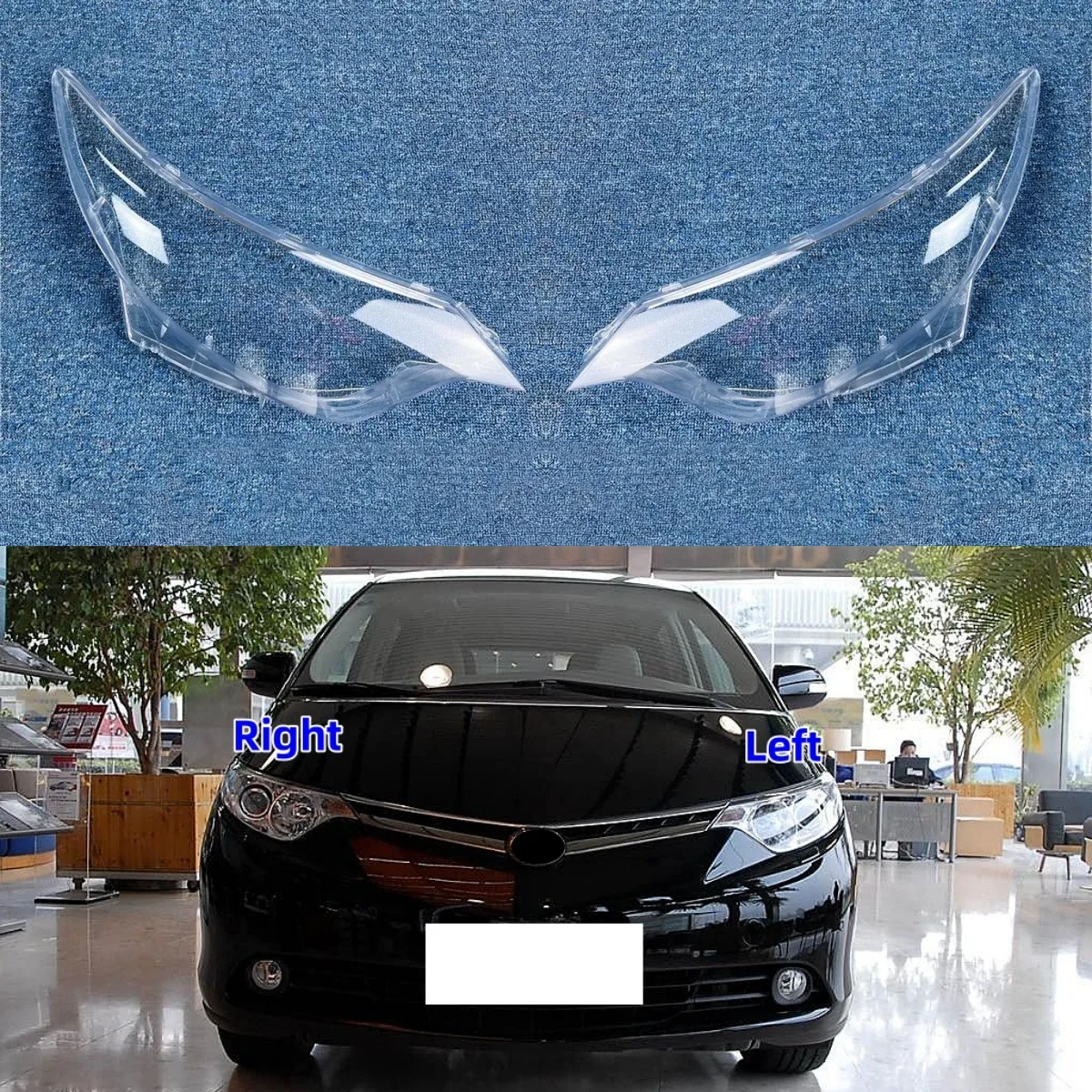 

Для Toyota Previa 2006 2007 2008, крышка объектива фар автомобиля, корпус фары, прозрачный стеклянный абажур, замена оригинального абажура