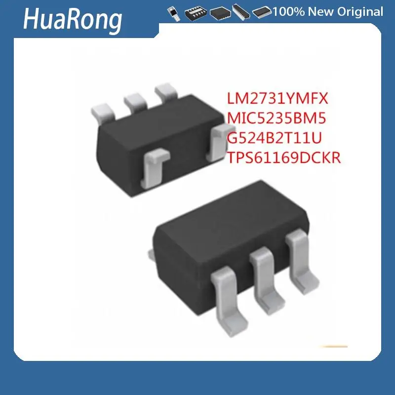 20PCS/LOT    LM2731YMFX   LM2731   MIC5235BM5  L2AA    G524B2T11U  54B2K  5482K  G524B2T  TPS61169DCKR   TPS61169 (SZL)  SOT23-5