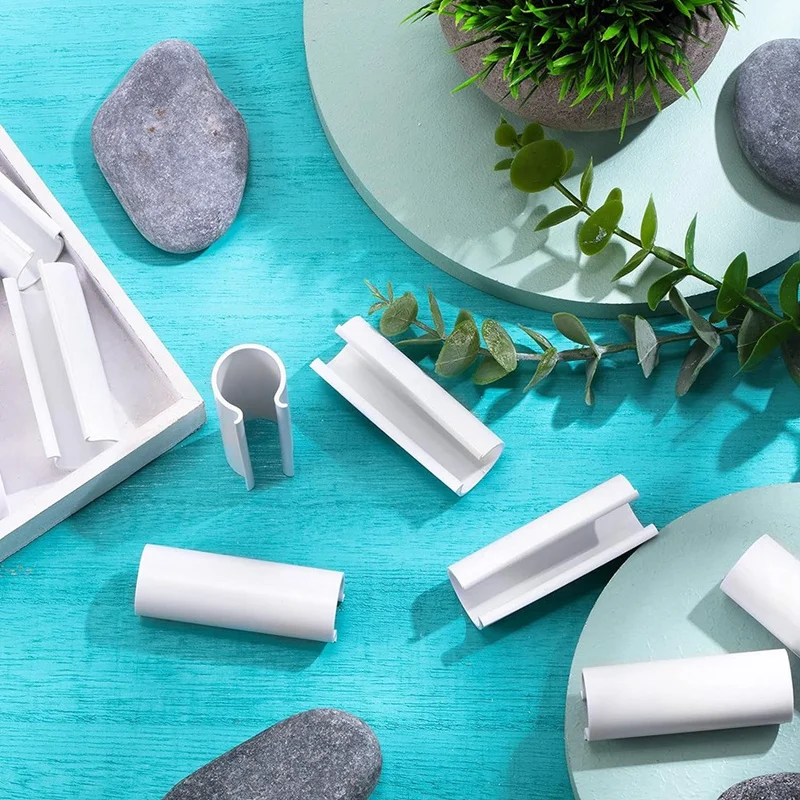 مشبك تثبيت أبيض من كلوريد البولي فينيل للأنابيب البلاستيكية ، الدفيئات ، أغطية صفوف ، مشابك غطاء حوض السباحة ، الملاجئ ، حماية الطيور ، أنبوب بولي كلوريد الفينيل ، 32