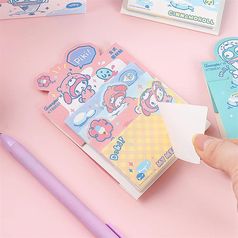 4 pcs/lot Sanrio Melody Cinnamoroll Memo Pad Sticky Notes Stationery Label Notepad Planner Sticker Post School Supplies