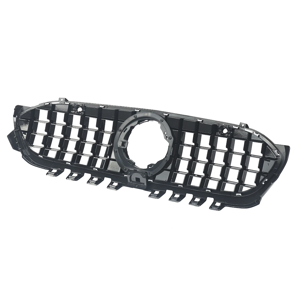 الشوايات الأمامية طراز GTR متوافقة مع مرسيدس بنز W177 A250 A200 A45 AMG 2018-2022 شبكة سوداء لامعة الجزء الخارجي تجميل #6