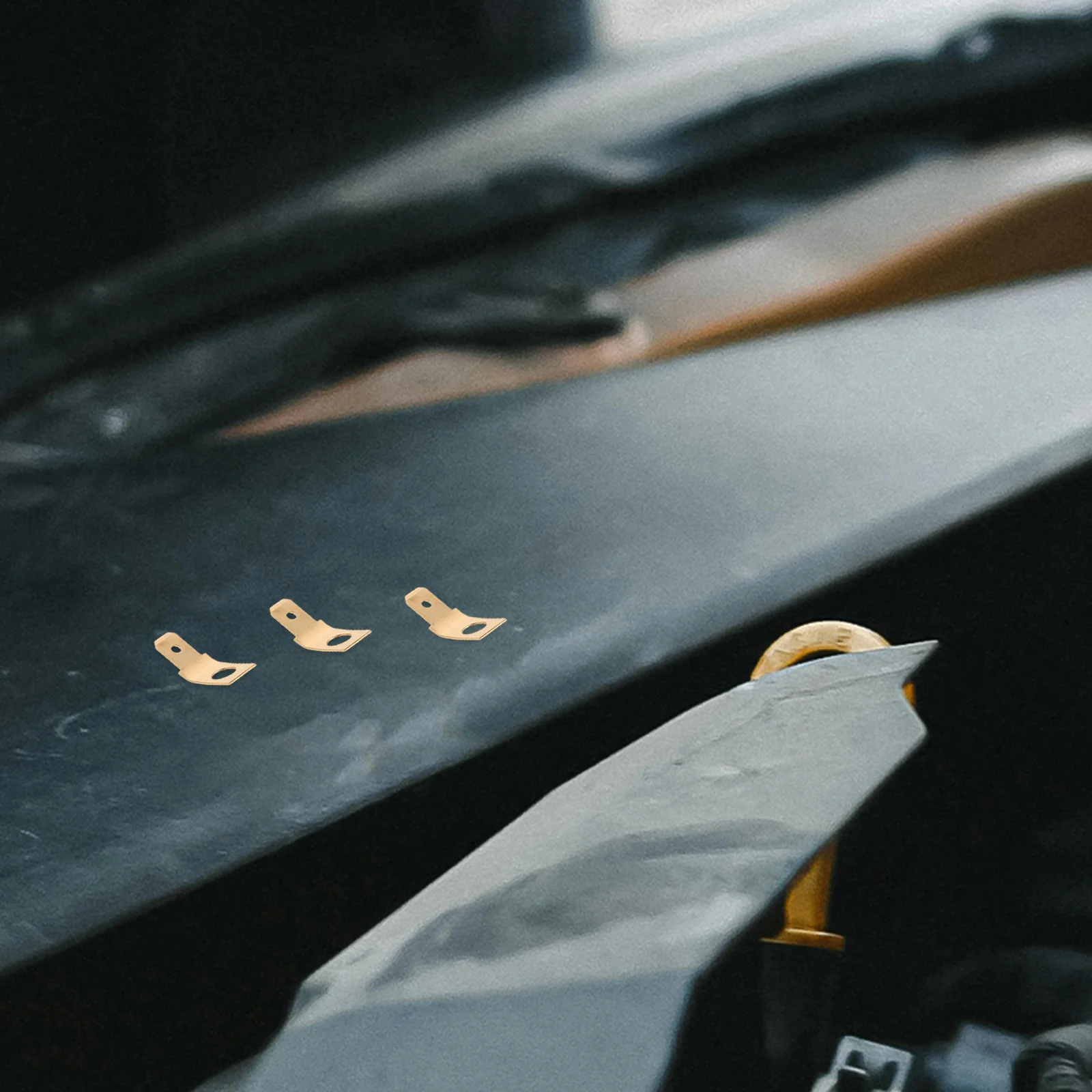 

100Pcs Brass Male Spade Connectors High Conductivity Non-Insulated Crimp Electrical Terminals for Industrial Outdoor Use