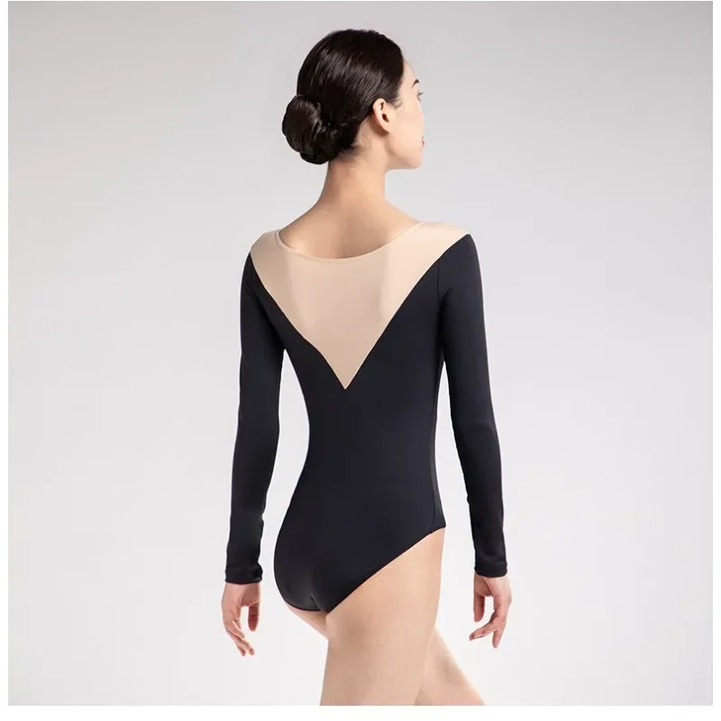 body da balletto per pratica di danza personalizzato, tuta da ginnastica, tuta da yoga aerea a maniche lunghe, body da balletto per donna