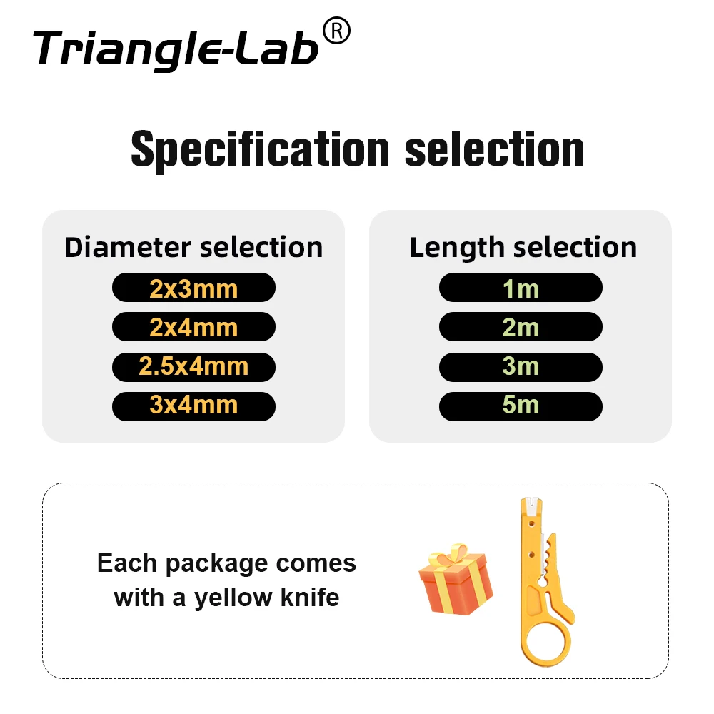 Trianglelab 3x4 مللي متر 2x3 مللي متر 2.5x4 مللي متر 2x4 مللي متر الأبيض PTFE أنبوب تفلونتو لمختبر بامبو BMUC أرنب MMU 1.75 مللي متر خيوط هوتيند الطارد #5