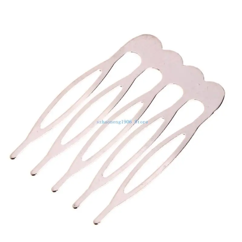 

85LF 5/10 Teeth Metal Hair Comb Claw Hairpins for Wedding Jewelry Making Findings