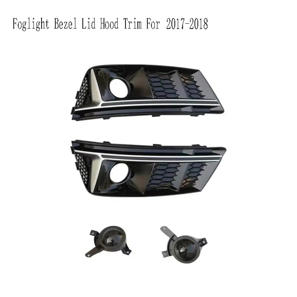 ABZV-الضباب شبكة مصابيح ل A4 A4L S4 B9 2017- 2018 المصد الأمامي فوجليت الحافة غطاء غطاء محرك السيارة #2