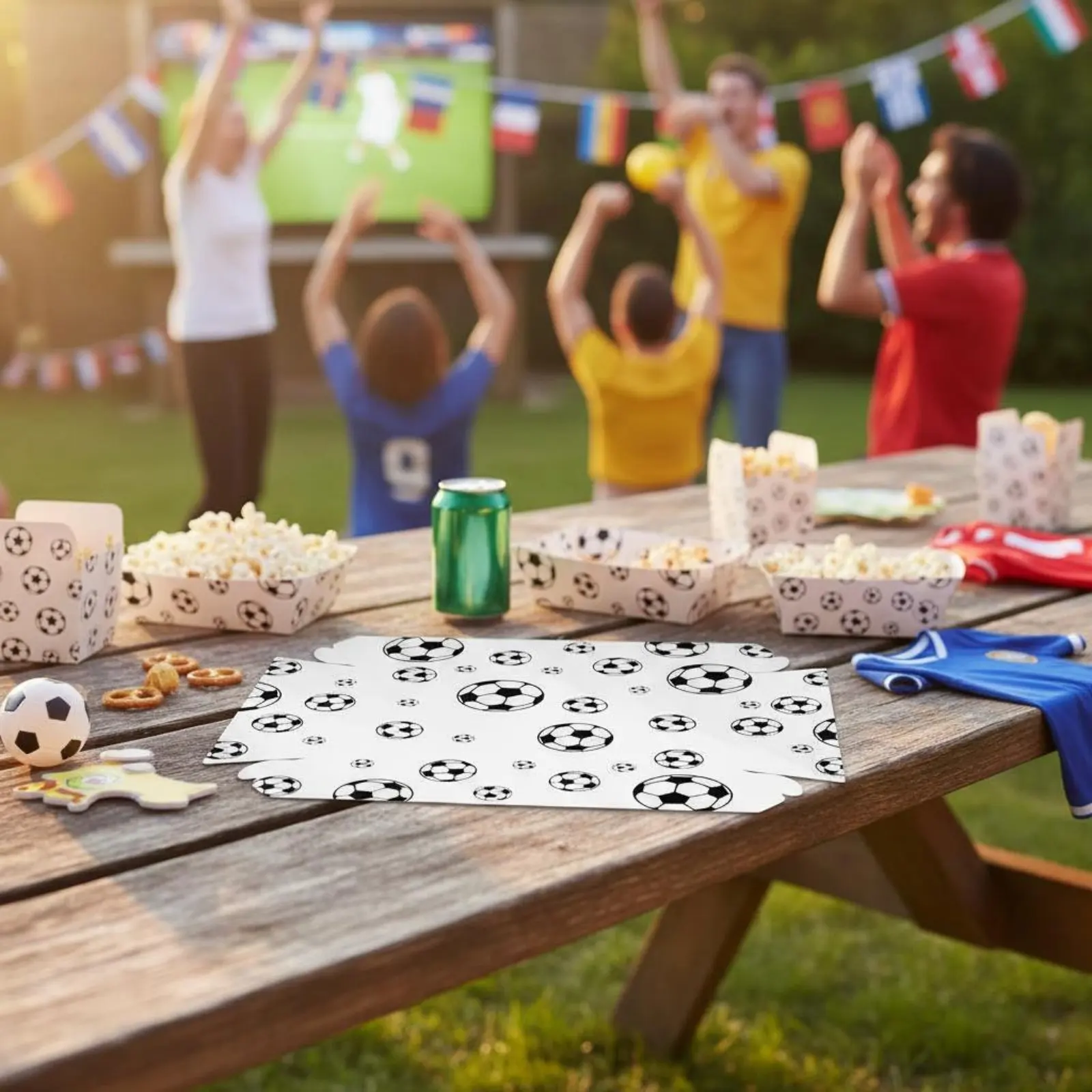 12 Pieces Sports Theme Party Snack Boat Grease Resistant Boat Shaped Snack Holder Disposable Paper Food Tray for Tailgating