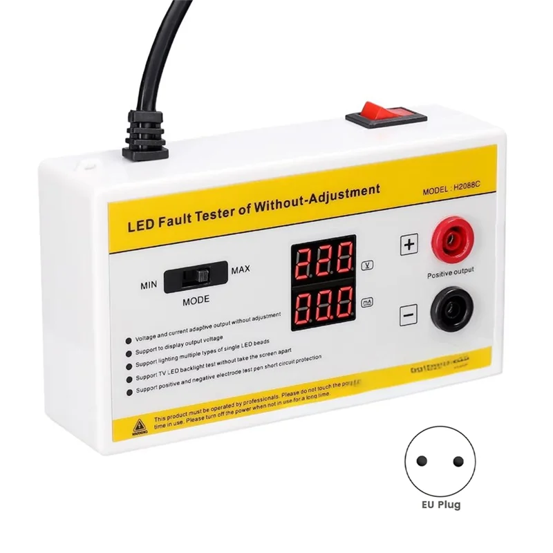 -BOFF Tester per manutenzione LED Strumento di test multiuso per strisce LED per tester per retroilluminazione a luce LED Spina europea