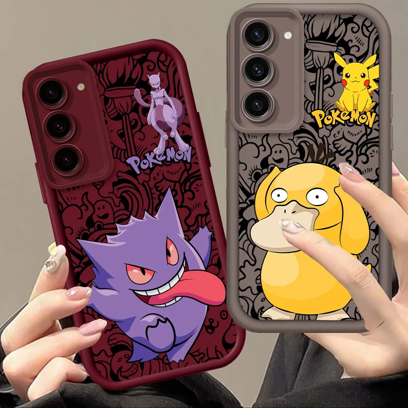 

P-Psykokwaks G-Gengars Anime For Samsung Note 20 S24 S23 S22 S21 S20 Ultra Plus FE A25 A23 A22 A55 A35 5G Eye Ladder Back