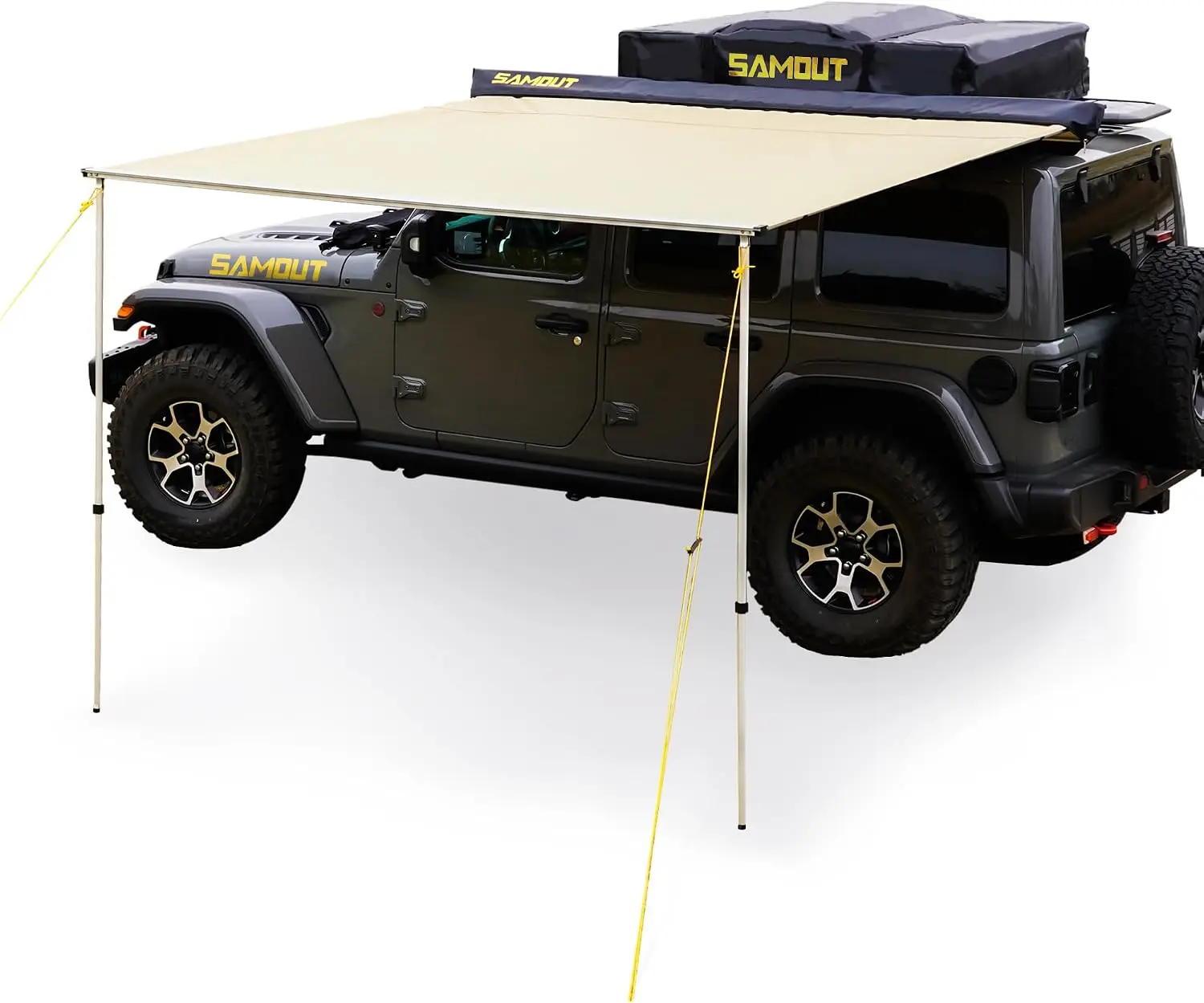 6.6x8.2ft Vehicle Side Awning, UPF50+ Waterproof, Quick Setup for SUV/Truck/Van