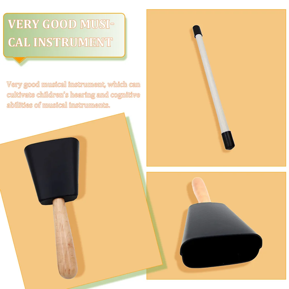 

1 Set Metal Cowbell For Musical Instrument Educational Percussion Drum Accessories Wear-Resistant Break Resistant Early
