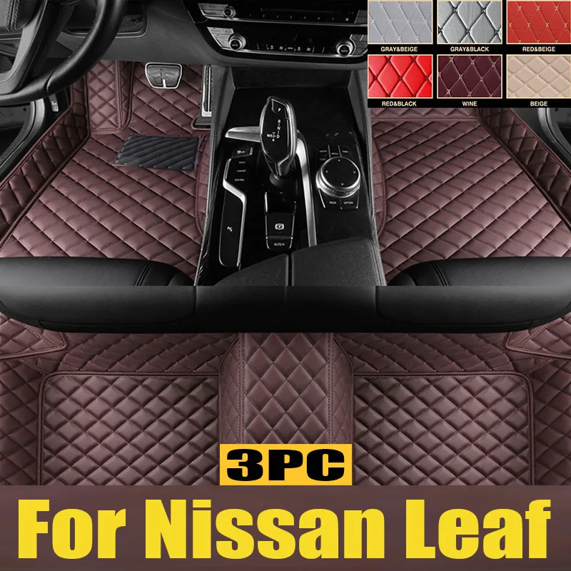 

Floor Mats For Nissan Leaf ZE0 AZE0 2011~2017 Dirt-resistant Car Mats luxury Leather Mat Anti-dirt Pad Car trunk mat Interior