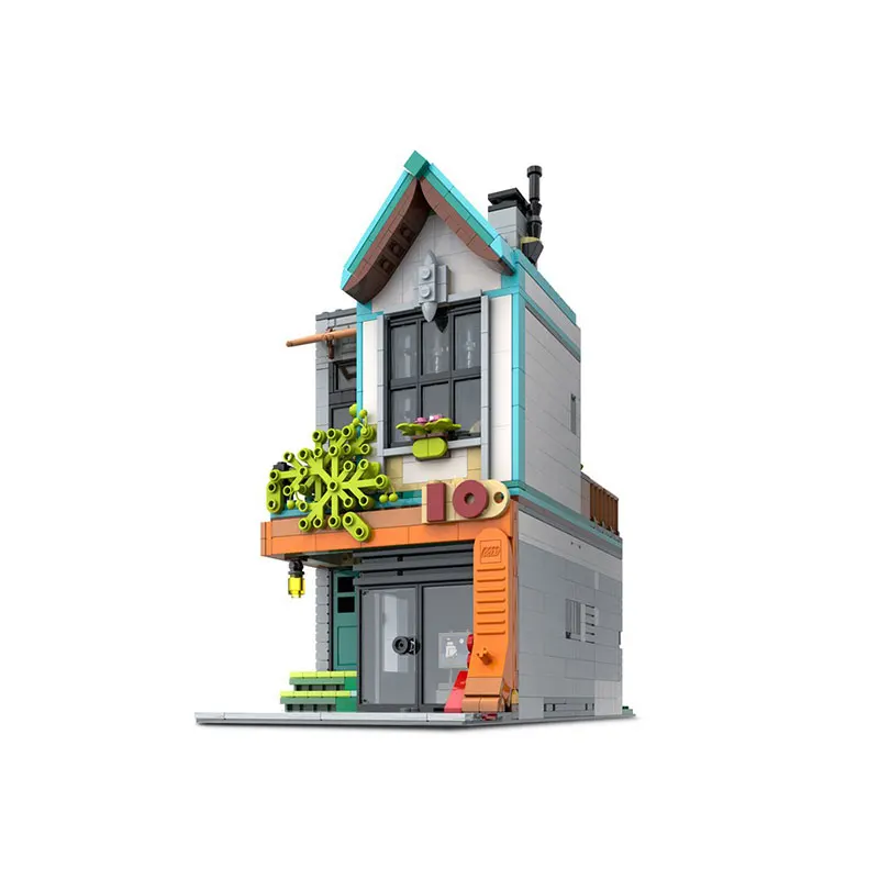 MOC-177725 Street View Series House No.10 Building Blocks DIY Model Assemble Bricks Puzzle Toys Children Birthday Gift1676PCS