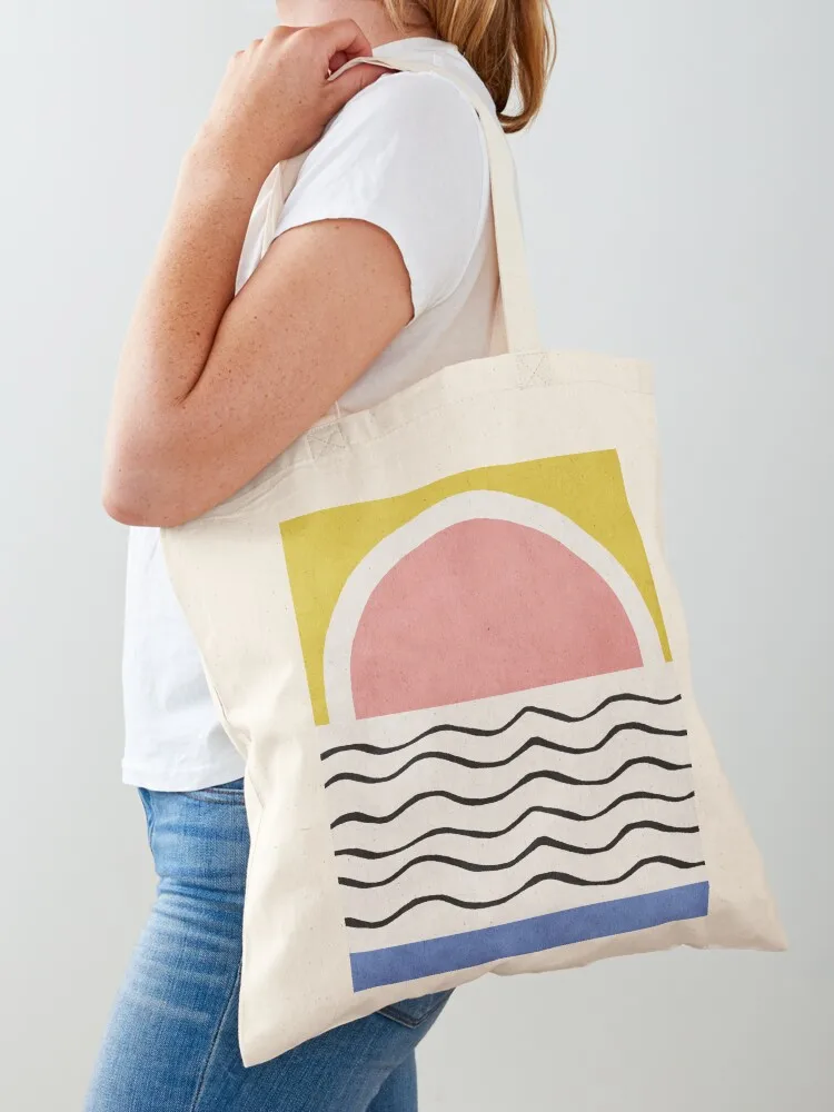 

Sunset, Abstract, Mid century modern kids wall art, Nursery room Tote Bag eco pack Reusable bags tote bags men