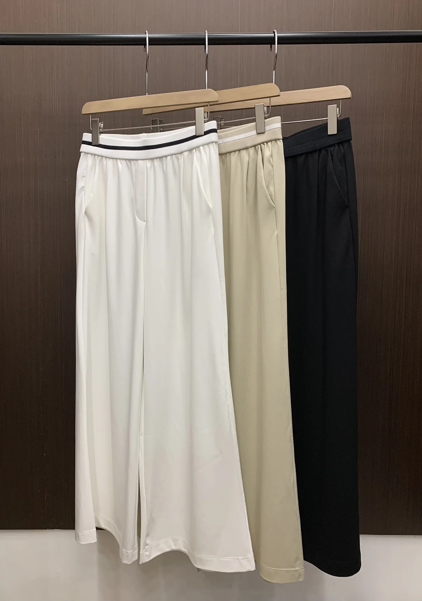 

Women's Long Pants 2024 New Spring Summer Tennis Series High Waist Solid Color Loose Casual Trousers