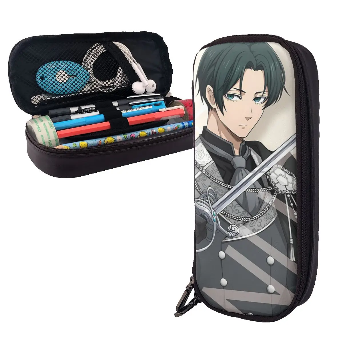 

Itoshi Rin аниме синий замок кожаный пенал держатель для ручек канцелярские принадлежности большая коробка для хранения ручек пенал для подарков