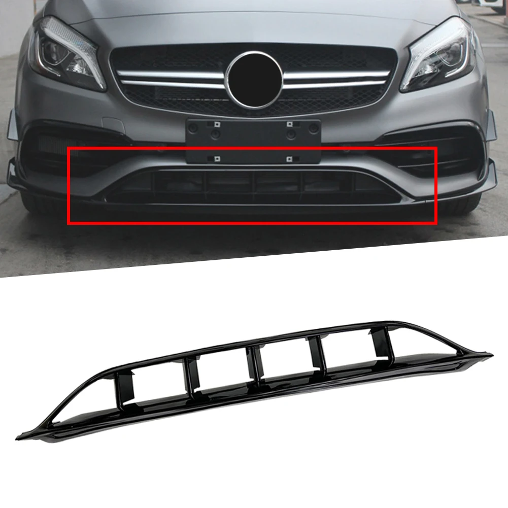 Car Front Bumper Lip Splitter Spoiler Trim ABS Decorative For Mercedes Benz A-Class W176 A200 A45AMG 2016 2017 2018