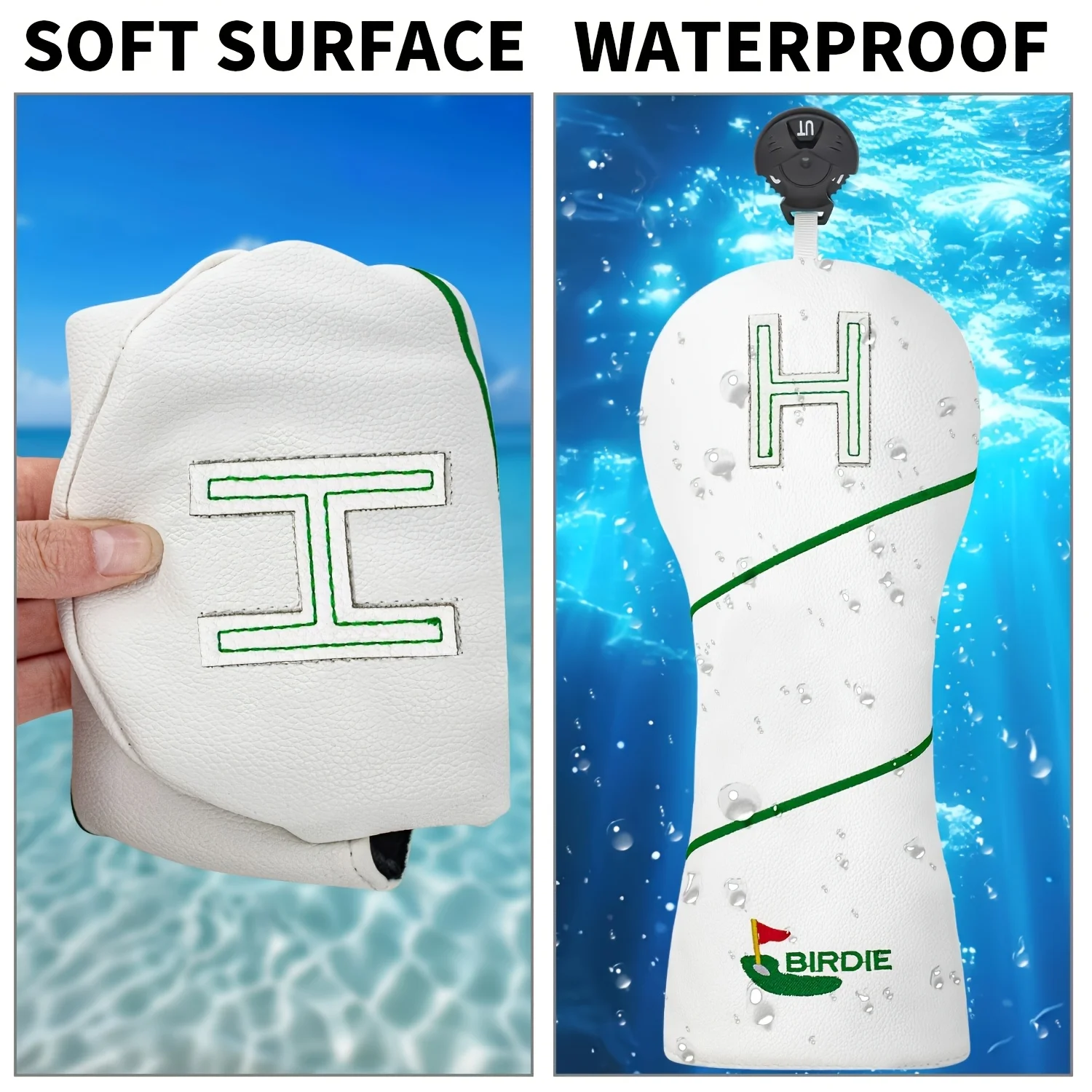 1pc/3pcs Driver, Fairway, Hybrids Headcover - Small Green Design Style Golf Club Cover Suitable for Male And Female Outdoor image 4