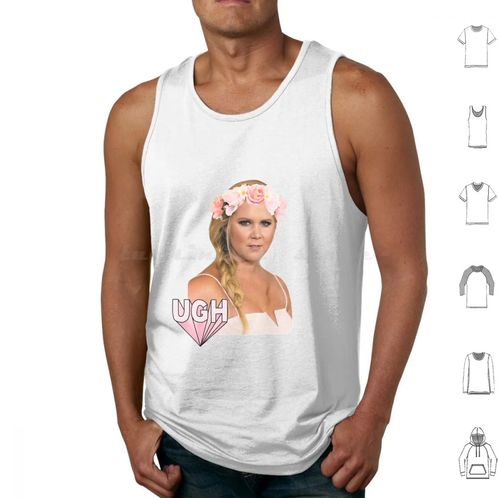 Amy Schumer Tank Tops Print Cotton Amy Schumer Comedian Pretty Flower Crown Ugh Cute