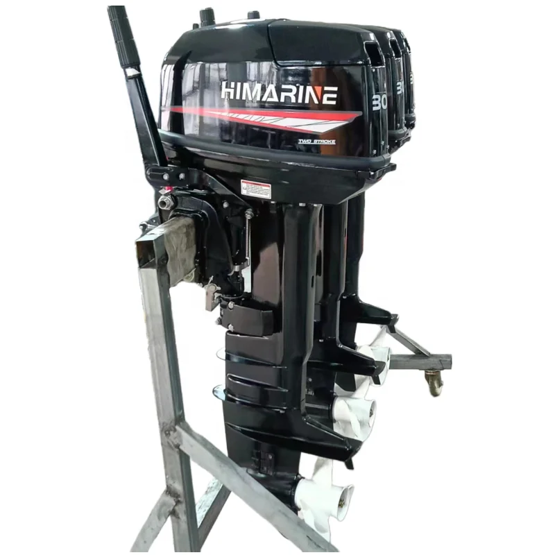 HIMARINE Black Outboard Motor 30HP 2 Stroke Long Shaft Boat Engine