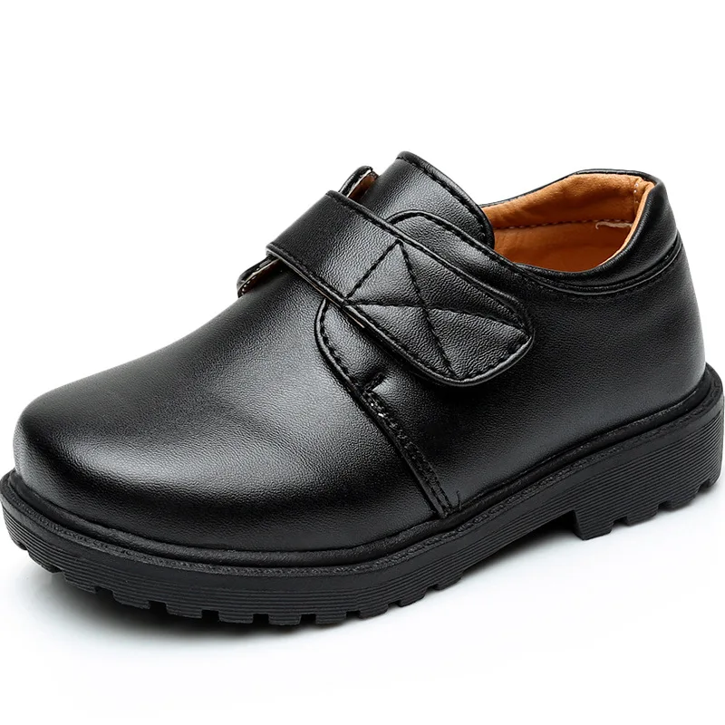 Little Boys Casual Leather Shoes Children's Fashion Velcro Shoes Boys Performance Shoes Children Western Style Dress Footwear