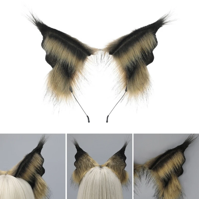 COSPLAY Girls Animal Ear Headband Furry  Carnivals Party Handmade M6CD