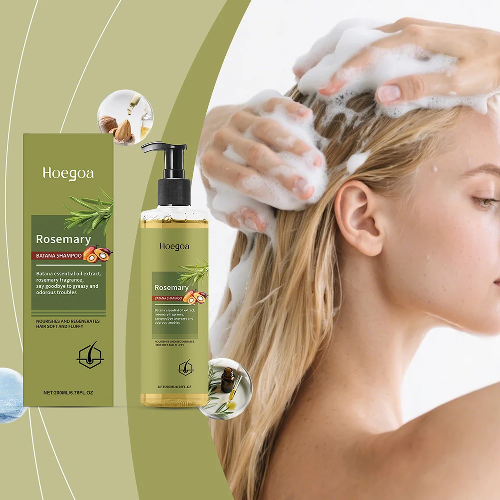 

200ml Rosemary Hair Growth Shampoo Moisturizer Anti Hair Loss Repair Damaged Frizz Hair Oil Scalp Treatment Hair Care Products