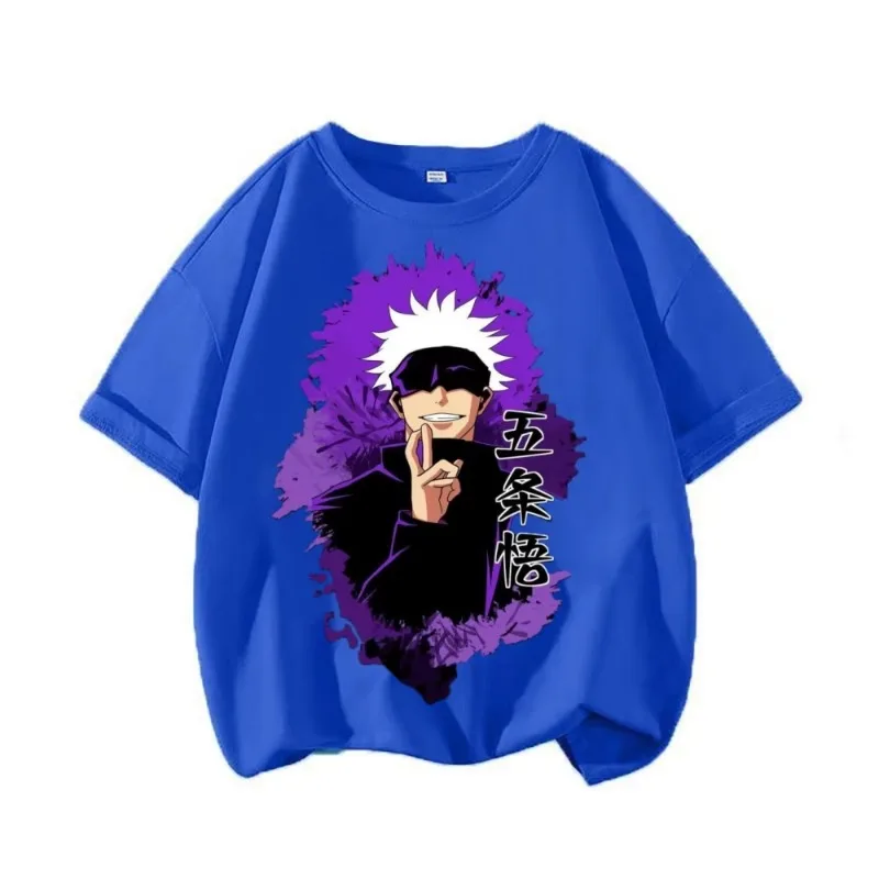 تي شيرت Spell Return Battle مطبوع عليه رسوم كرتونية بأكمام قصيرة من نسيج القطن، بلوزة فضفاضة مناسبة للأطفال الأولاد والبنات #6