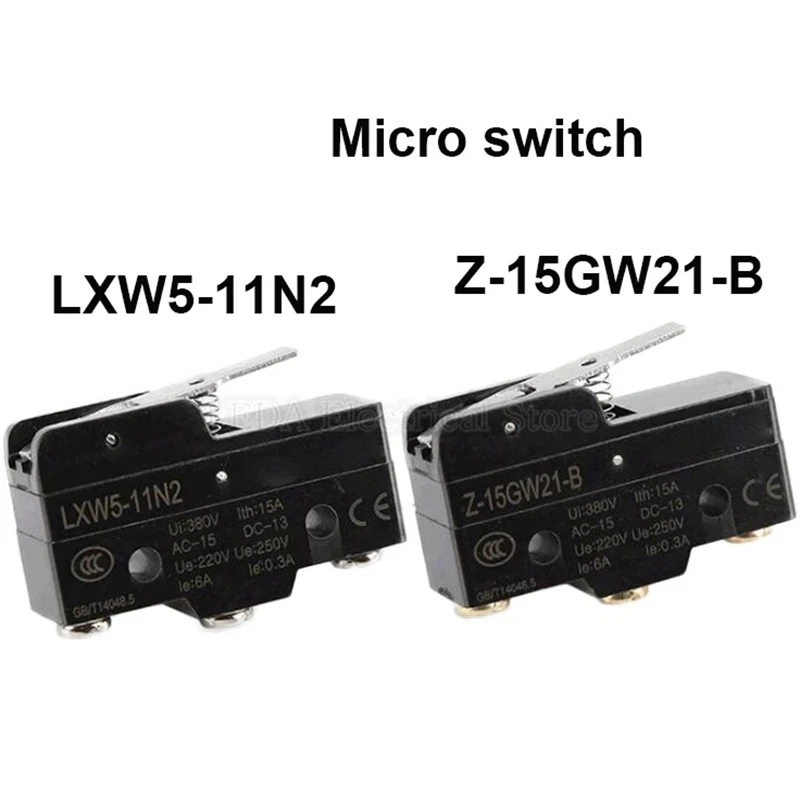 1 шт. концевой выключатель LXW5-11N2/Z-15GW21-B 15A 380V точечного действия/Micro/переключателями перемещения черный, серебристый цвет, свяжитесь с 1NO1NC