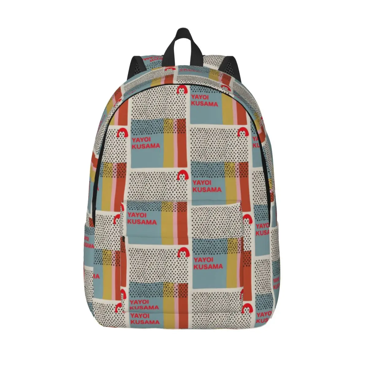 Custom  Yayoi Kusama Infinity Canvas Backpacks for Boys Girls School College Travel Bags Men Women Bookbag Fits 15 Inch Laptop