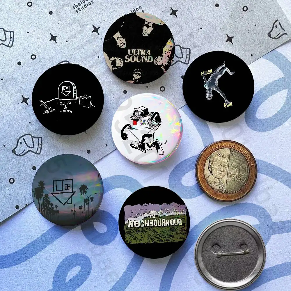 

N-Neighbourhood I Love You 25mm 75mm 44mm 58mm 32m Coin Badges Personalized Handmade Round Brooches Pins Accessory