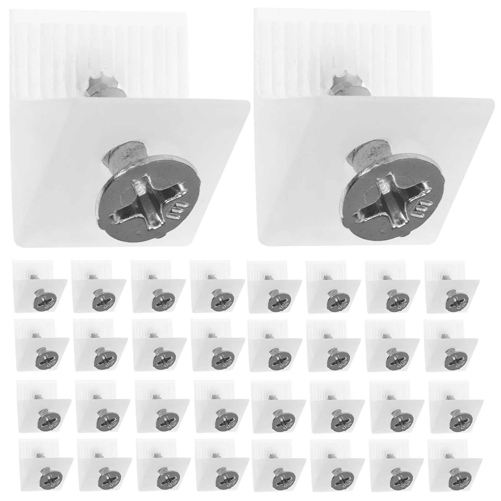 

Dresser Drawers Cabinet Laminate Bracket Braces Repair Kit Nickel Plated Bottom Mount Wedges