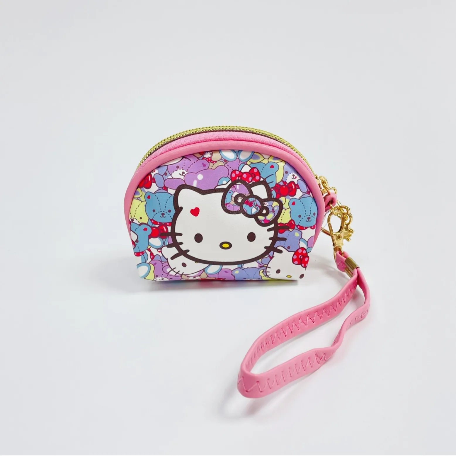 Śliczna portmonetka Hello Kitty Kawaii Mini portfel z uchwytem dla kobiet Dziewczyny Przenośny brelok do kluczy Torebka na pieniądze Prezent