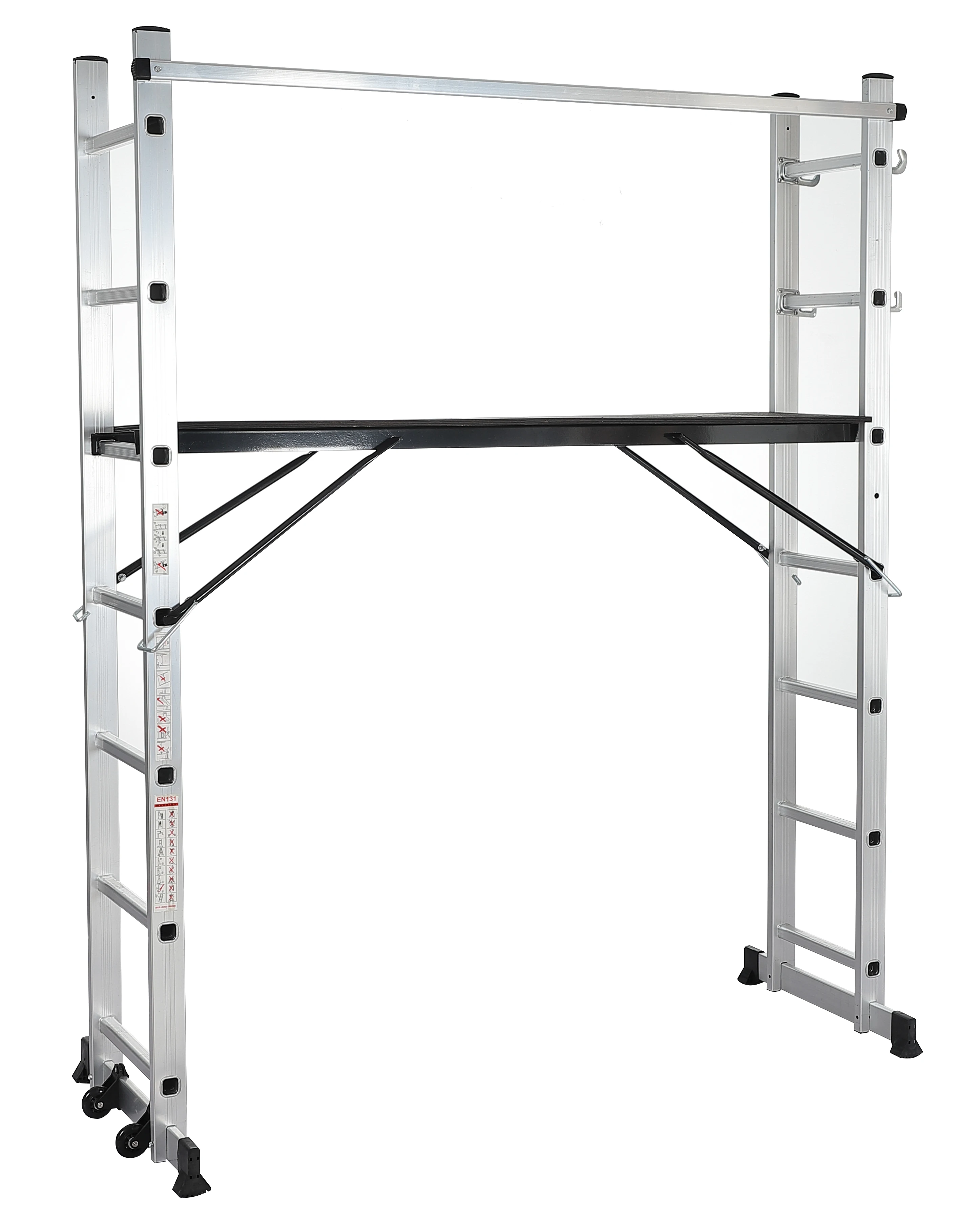 Deliladder  2*6 Alu Step Ladder Scaffold System with CE/EN131 Aluminium Scaffold Ladder