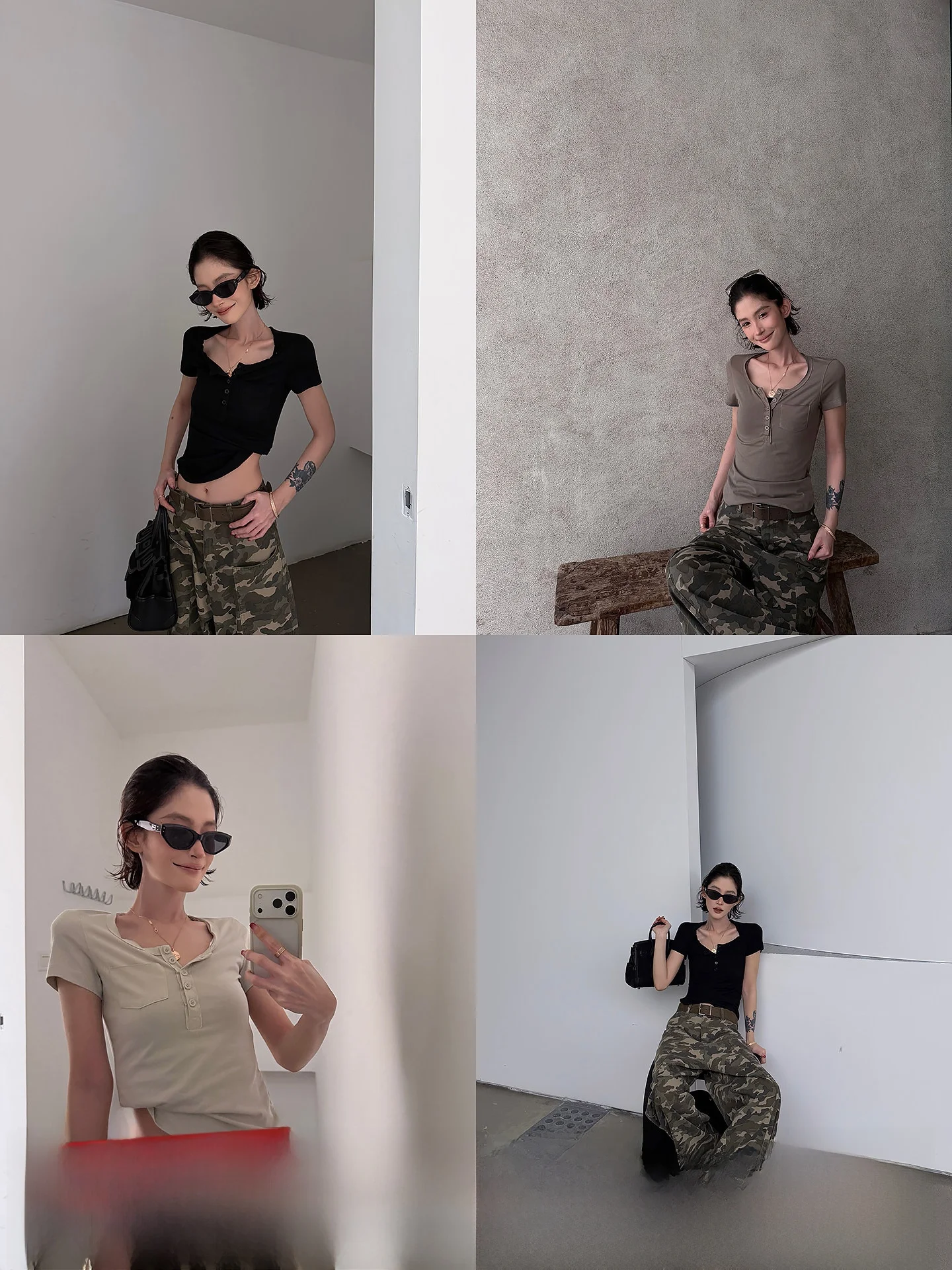 

Женская футболка Slim Fit с коротким рукавом, летняя, новый корейский стиль, с полуоткрытым круглым вырезом, повседневная, универсальная, цветная.