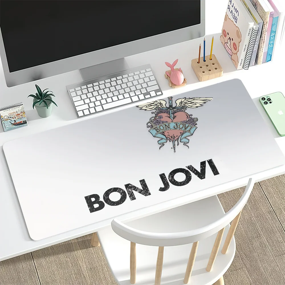 لوحة ماوس B-Bon Jovi كبيرة حصيرة مكتبية لوحة مفاتيح مريحة للمكتب من المطاط PC غير قابلة للانزلاق ومضادة للفرش للمنزل بأفضل الأسعار